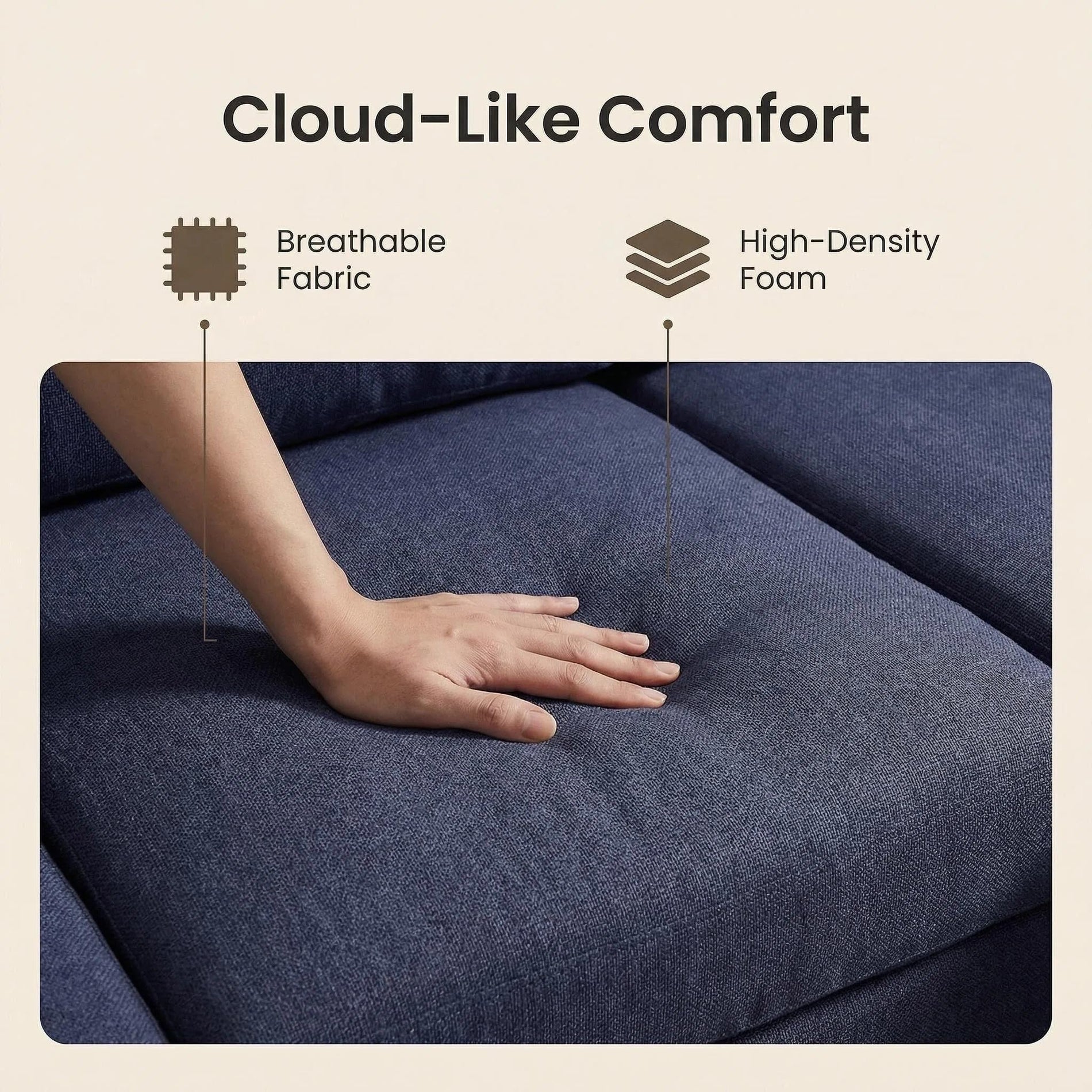 N NOORDENIYA U Shaped Sectional Couches for Living Room