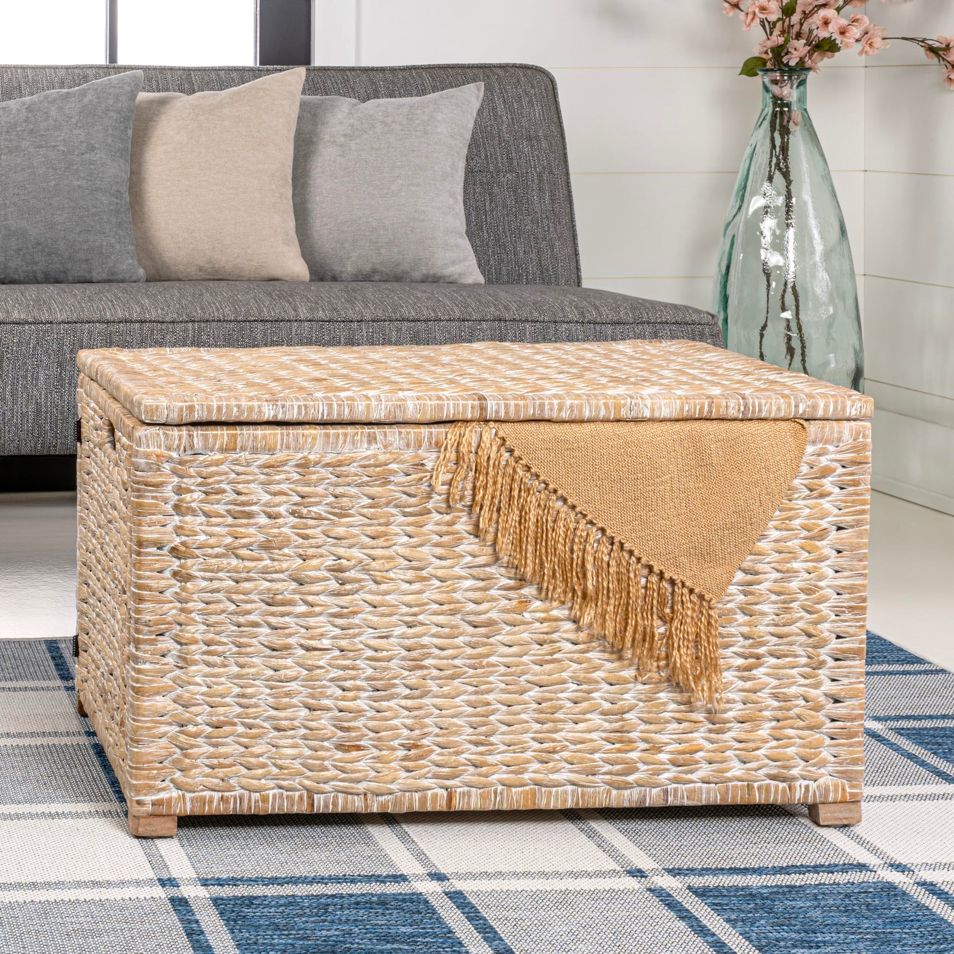 Wicker Storage Trunk