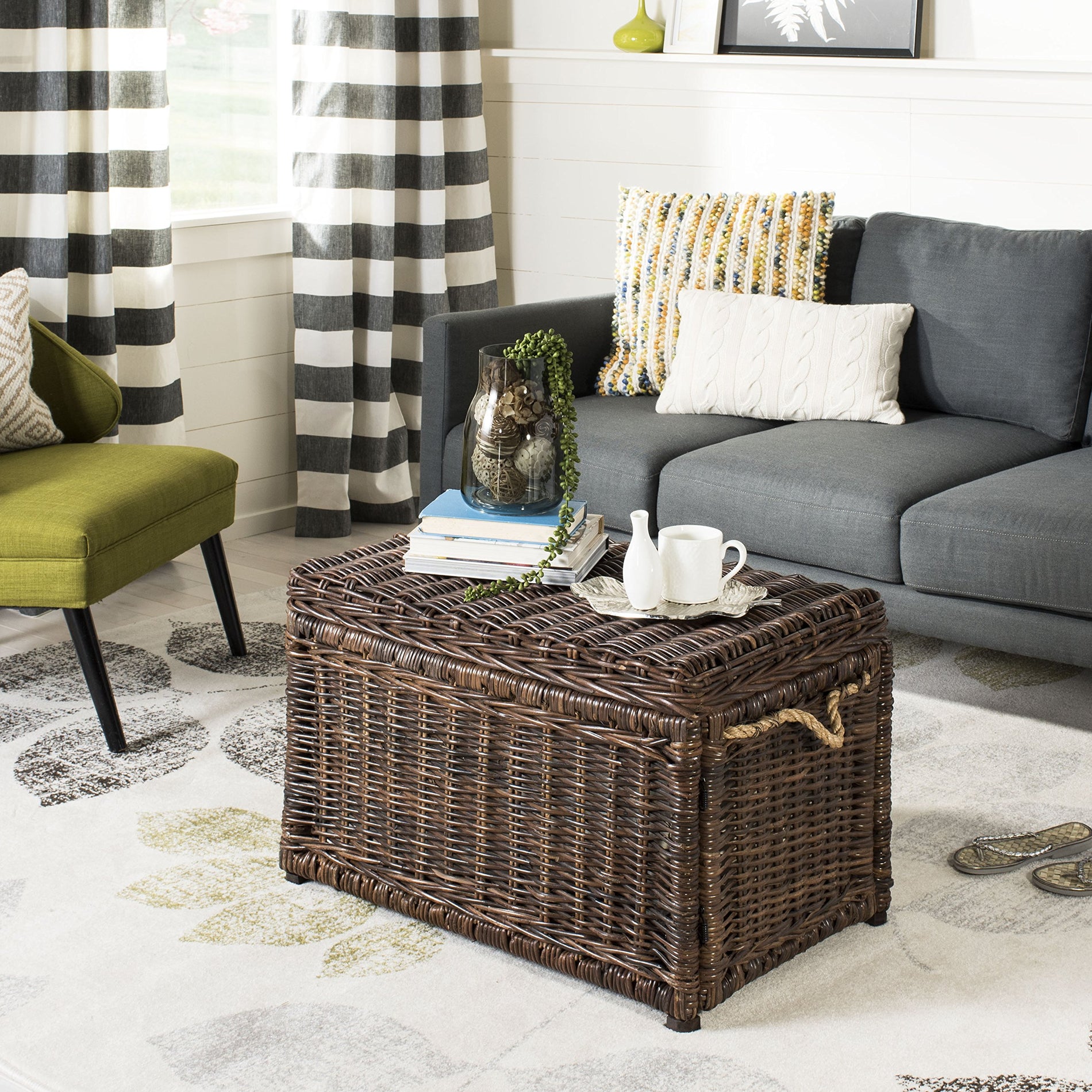 Wicker Storage Trunk