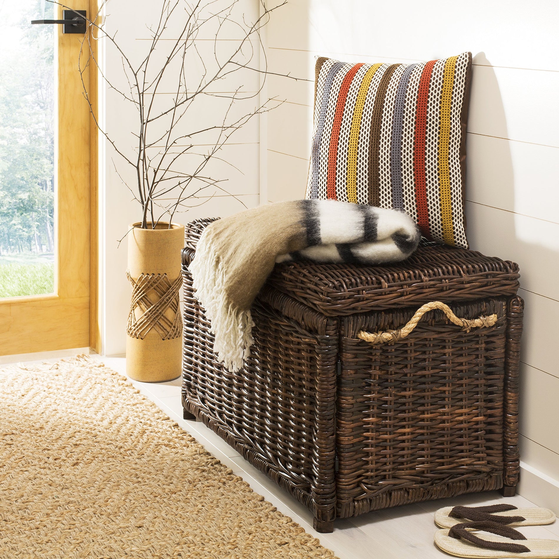 Wicker Storage Trunk